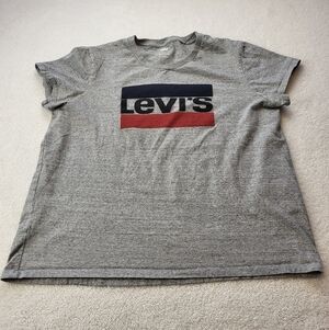 Levi's Gray Tee Shirt Short Sleeves Iconic Levi's Graphic Size XL